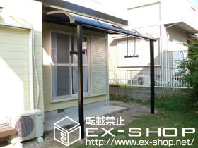 のテラス屋根 ライザーテラスII R型 テラスタイプ 単体 積雪〜20cm対応＋吊り下げ物干し 標準 標準タイプ 2本入り 施工例