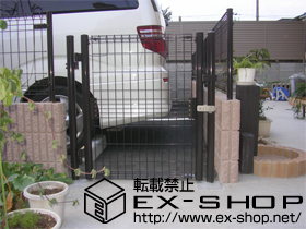 の門扉 イーネット門扉1型 片開き 門柱使用タイプ 施工例