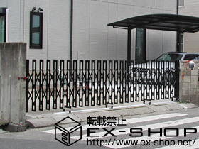 のカーゲート アルシャインII M型Aタイプ 片開き センターレールタイプ 施工例