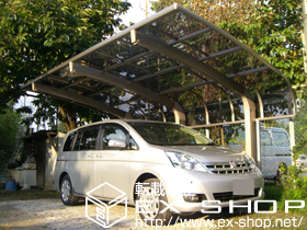 のカーポート テールポートシグマIII1500 積雪〜50cm対応＋着脱式サポート 3本　標準柱用 施工例