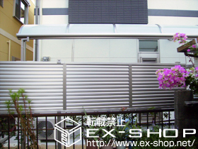 のフェンス・柵 プリレオR5型フェンス アルミ多段柱仕様 施工例