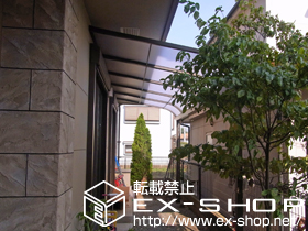 のテラス屋根 ライザーテラスII R型 テラスタイプ 単体 積雪〜20cm対応 施工例