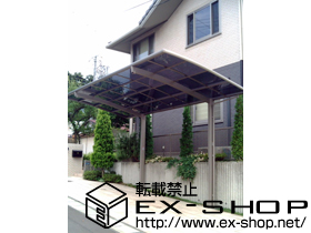 のカーポート カーブポートシグマIII 積雪〜20cm対応＋着脱式サポート ロング柱23用 施工例