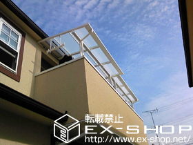 のバルコニー・ベランダ屋根 ライザーテラス? F型 屋根タイプ 積雪〜20cm対応 施工例