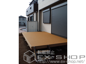 のウッドデッキ リコステージII 単体＋ステップ1段 施工例