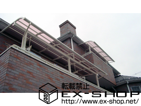 のバルコニー・ベランダ屋根 ライザーテラスII R型 屋根タイプ 連棟 1500タイプ 積雪〜50cm対応 施工例