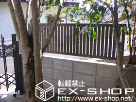 のフェンス・柵 ライフモダンII B4型フェンス フリーポールタイプ 施工例