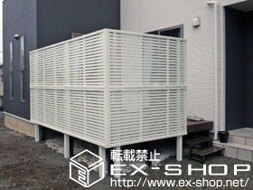 のフェンス・柵 エクスラインフェンス5型 3段支柱施工 施工例