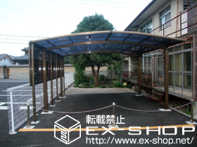 の スペースガード　R60　取り外し式 フタ付 南京錠付 ステンレス製 施工例