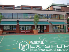 のオーニング・日よけ 彩鳥L型 ボックスタイプ 手動式 施工例