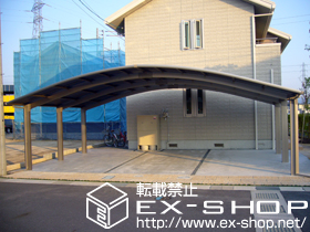 のカーポート リベルポートシグマIII 1500 3台用  標準後枠 積雪〜50cm対応 施工例