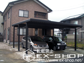 のカーポート ジーポートneo Bタイプ 2台用 積雪〜100cm対応 施工例