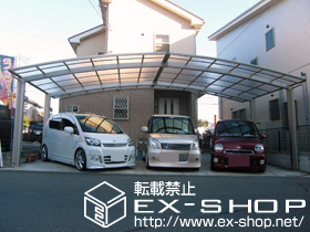 のカーポート レイナトリプルポート 積雪〜20cm対応＋収納式物干しセット 施工例