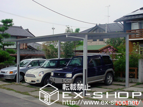 のカーポート アーキデュオ ワイド 積雪〜20cm＋柱ガード 施工例