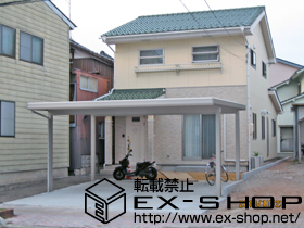 のカーポート レオンポートneo 2台用 積雪〜50cm対応 施工例