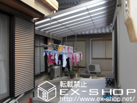 のテラス屋根 ライザーテラスII F型 テラスタイプ 単体 積雪〜20cm対応 施工例