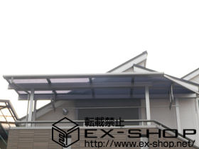 のバルコニー・ベランダ屋根 ライザーテラスII Ｆ型 屋根タイプ 単体 積雪〜20cm対応 施工例