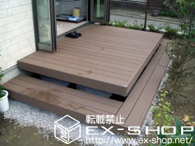 YKKAPのウッドデッキ リウッドデッキII 標準＋段床セット1段（正面・両側面タイプ/1.5間×6尺用） 施工例
