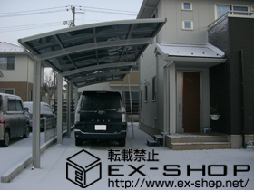 のカーポート レイナポート 縦連棟 積雪〜20cm対応+着脱式サポート柱 施工例