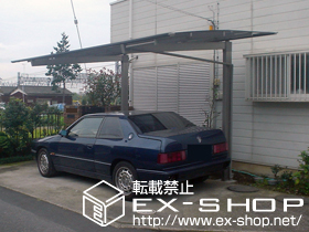 のカーポート エックスルーフ 前下がり 積雪〜20cm対応 施工例