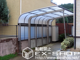 のカーポート テールポートシグマIII 積雪〜20cm対応＋サイドパネル1段 H1000 サイズ57タイプ・ロング柱23用＋着脱式サポート ロング柱23用 1本入り×2 施工例