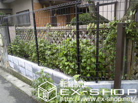 のフェンス・柵 イーネットフェンス1F型[自由柱] 施工例