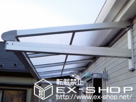 のバルコニー・ベランダ屋根 ヴェクターテラス F型 単体 ルーフタイプ 積雪〜20cm対応+水平式物干し 壁付 標準 2本入 施工例