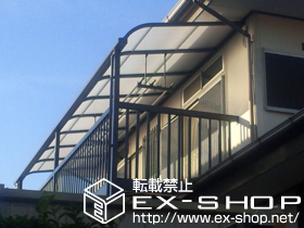 のバルコニー・ベランダ屋根 ライザーテラスII R型 アクトステージ用屋根タイプ 単体 積雪〜20cm対応 施工例