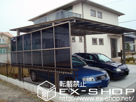 のカーポート アーキデュオ ワイド 積雪〜20cm対応＋サイドパネル 1段標準仕様 施工例