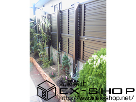 のフェンス・柵 エクスラインフェンス7型　3段支柱<自立建て用> 施工例