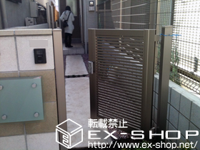 の門扉 シャレオR1型 片開き 柱使用 施工例