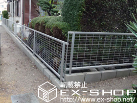 のフェンス・柵 レスティナメッシュフェンス1型 自由柱施工 施工例