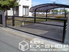 のカーゲート ワイドオーバードアR2型 電動式 トランス仕様 2モータータイプ 施工例