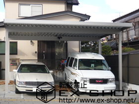 のカーポート ジーポートneo Aタイプ 2台用 積雪〜100cm対応 施工例