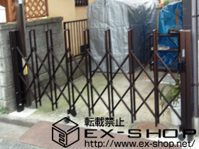 のカーゲート トリップゲート PA型 ノンレール 片開き 施工例