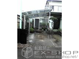 のカーポート プレシオスポート 積雪〜20cm対応＋収納式物干しセット2型 2本入り 施工例