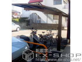 のカーゲート スペースガード（車止め） D60型 スチール 黄色タイプ　 施工例