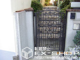 の門扉 フェスタ B型 片開き 柱使用 施工例