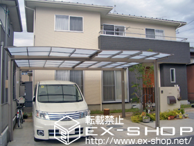 のカーポート エックスルーフ ワイド 積雪〜20cm対応 施工例