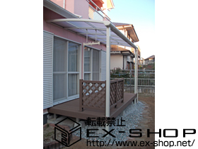 のテラス屋根 パワーアルファ L型 テラスタイプ 単体 積雪〜30cm対応 施工例