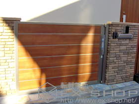 の門扉 アウタースライドD型 17-12 戸当たり柱使用 施工例