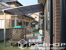 のテラス屋根 ライザーテラスII F型 テラスタイプ 単体 積雪〜20cm対応 施工例