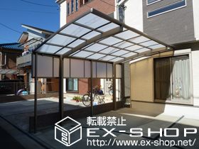 のカーポート カーブポートシグマIII 積雪〜20cm対応＋サイドパネル 1段 H800 50タイプ・ロング柱23用 施工例