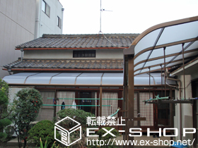 のテラス屋根 ライザーテラス?R型 テラスタイプ 連棟 積雪〜20cm対応 施工例