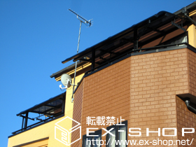 のバルコニー・ベランダ屋根 ライザーテラスII R型 屋根タイプ 単体 積雪〜20cm対応 施工例