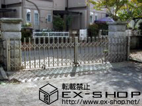 のカーゲート アルシャインII PG型R Aタイプ ノンレール 両開き 施工例