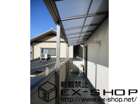のバルコニー・ベランダ屋根 ライザーテラスII F型 屋根タイプ 連棟　積雪〜20cm対 施工例