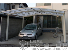 のカーポート カーブポートシグマIII ワイド　積雪〜20cm対応 施工例