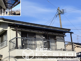 のバルコニー・ベランダ屋根 プレシオステラス R型 屋根タイプ 連棟　積雪〜20cm対応 施工例