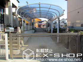 のカーゲート オーバードアR2型 電動式 AC100V結線用柱仕様 施工例